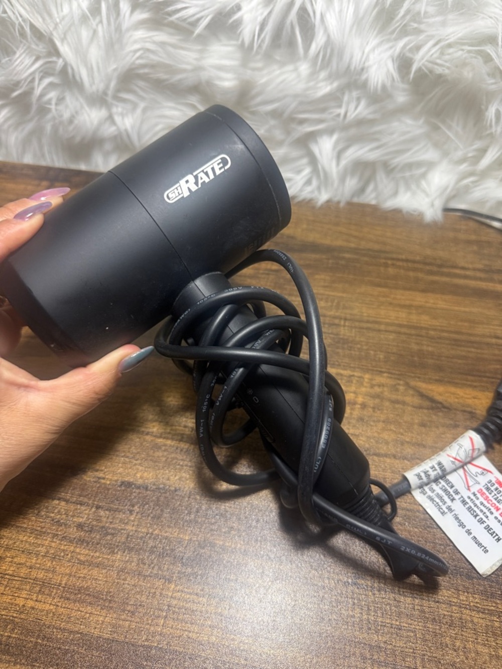 Sleek Black Compact Hair Dryer - Portable Design